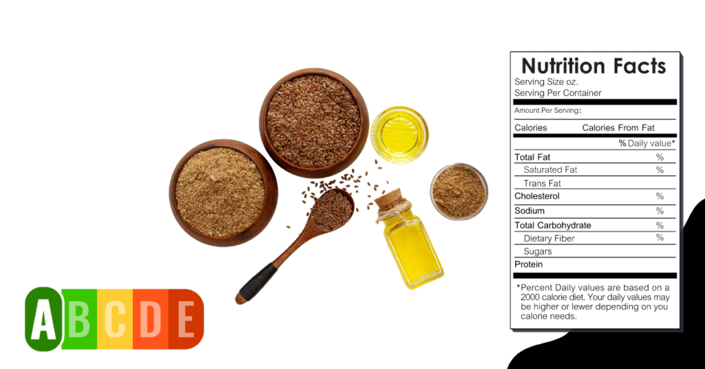 Flaxseed Oil nutrition table and nutrition facts.