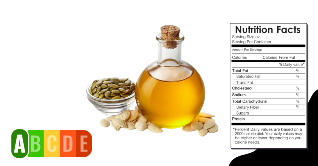 Pumpkin Seed Oil nutrition table and nutrition facts.