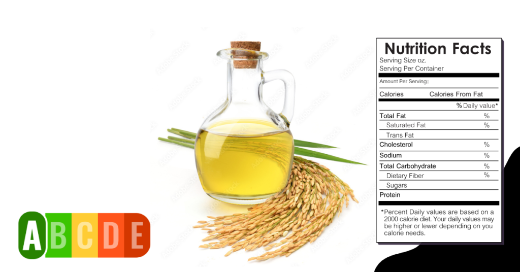 Rice Bran Oil nutrition table and nutrition facts.