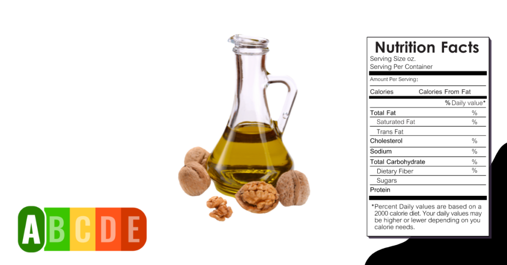 Walnut Oil nutrition table and nutrition facts.