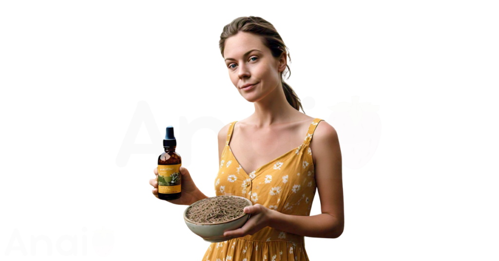 A person eating borage seed oil for weight loss.