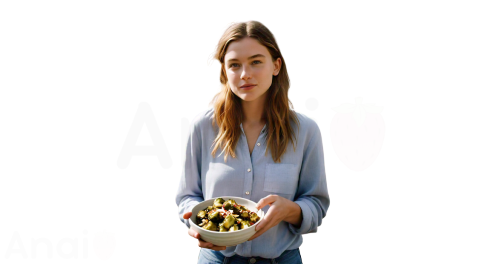 A person eating brussels sprouts for weight loss.