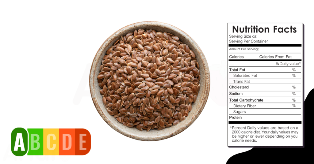 Flaxseed nutrition table and nutrition facts.