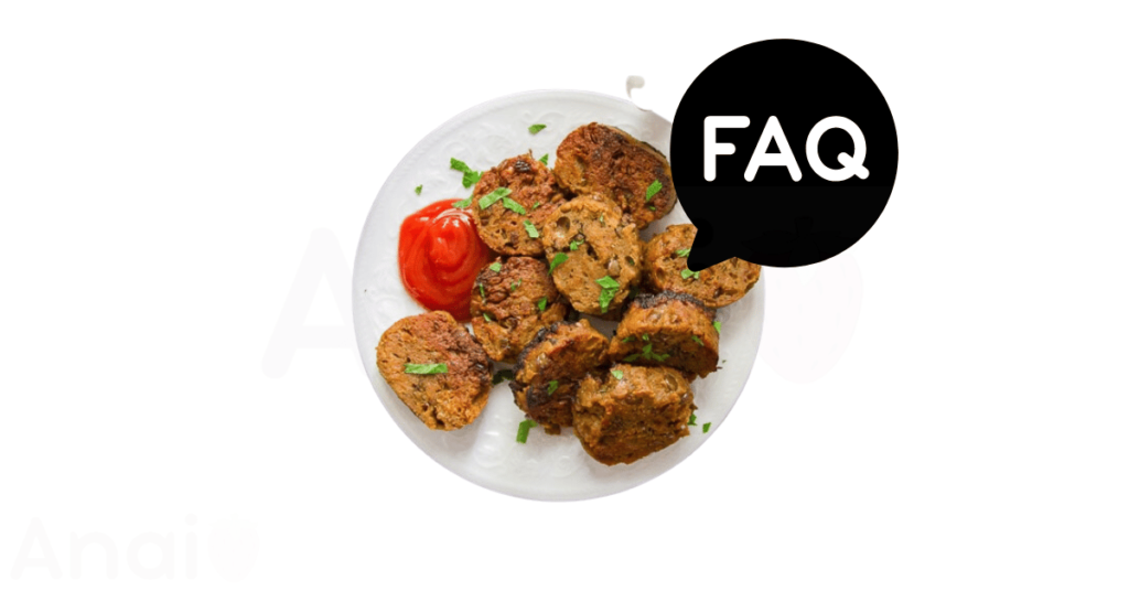 A pic of fresh seitan next to a black banner for seitan nutrition FAQs.