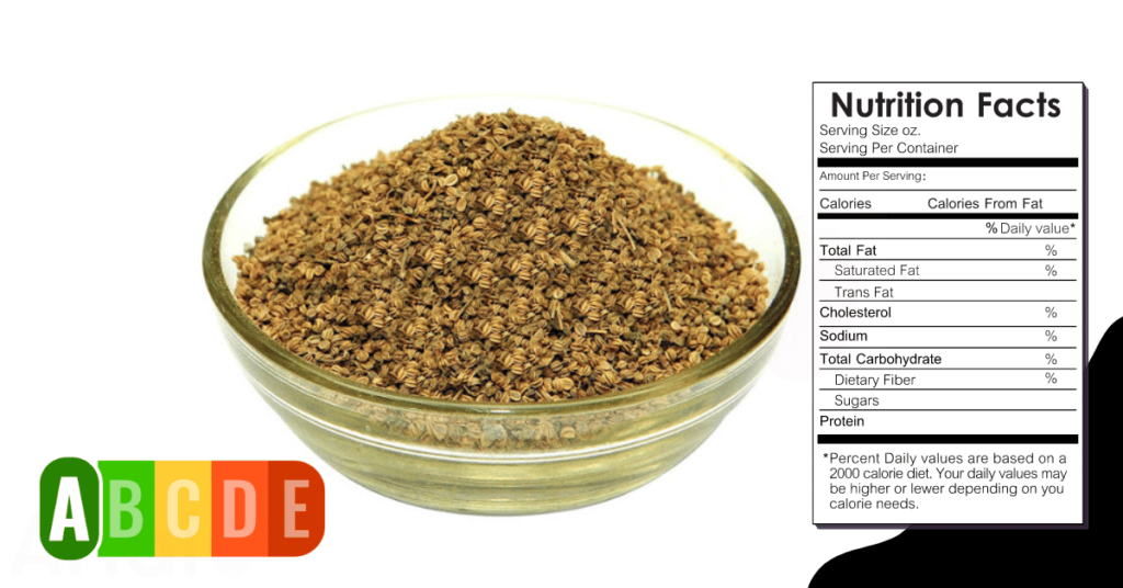 Celery Seed nutrition table and nutrition facts.