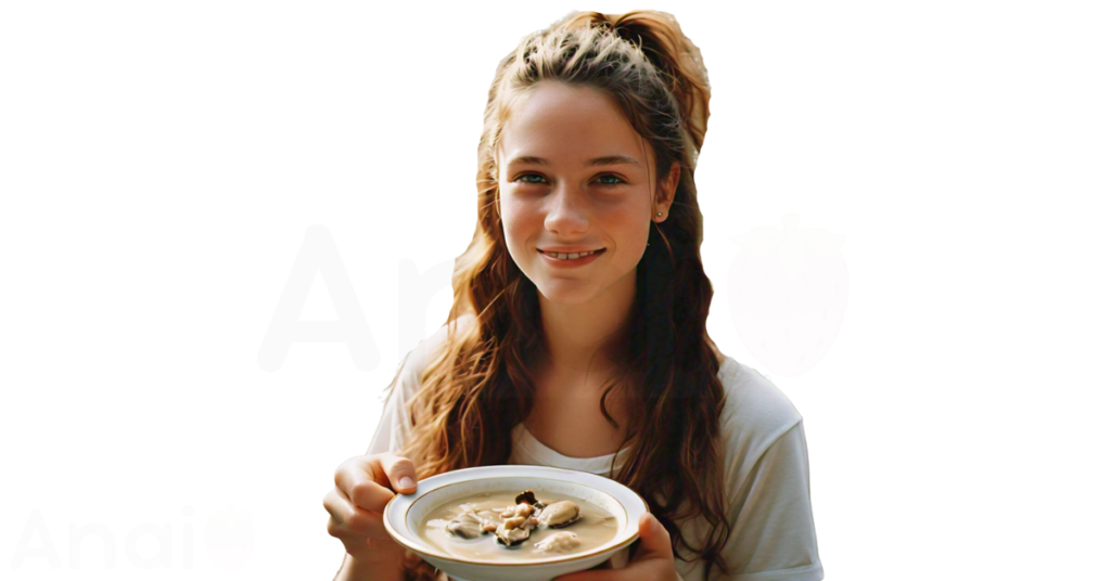 A person eating oysters for weight loss.