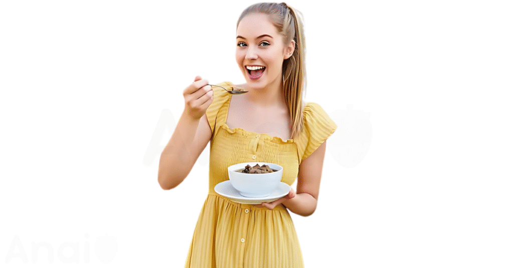 A person eating tripe for weight loss.