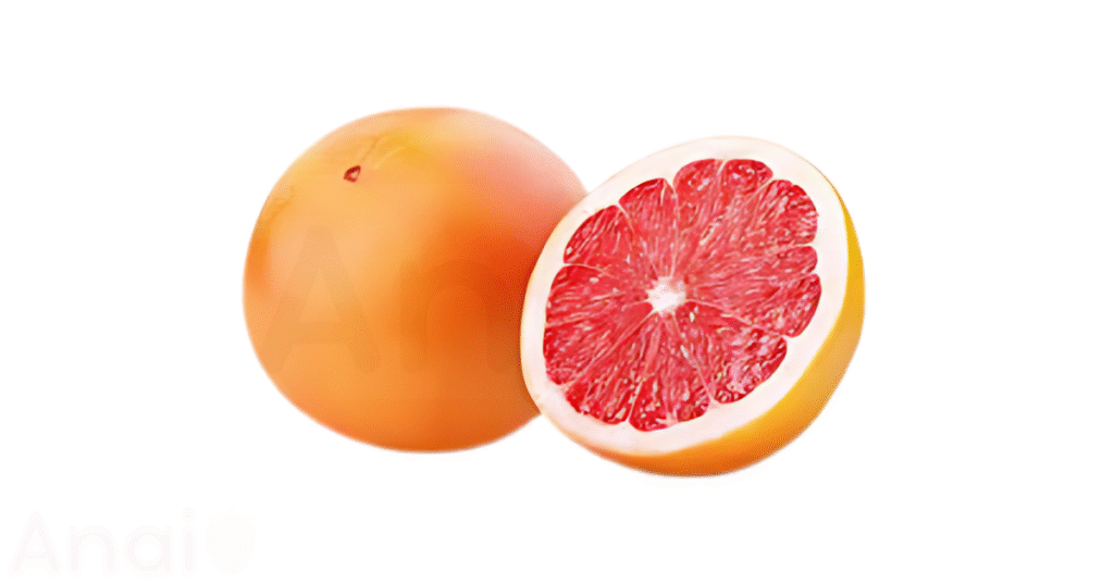 A close-up picture of grapefruits related to grapefruit nutrition facts, in white background.