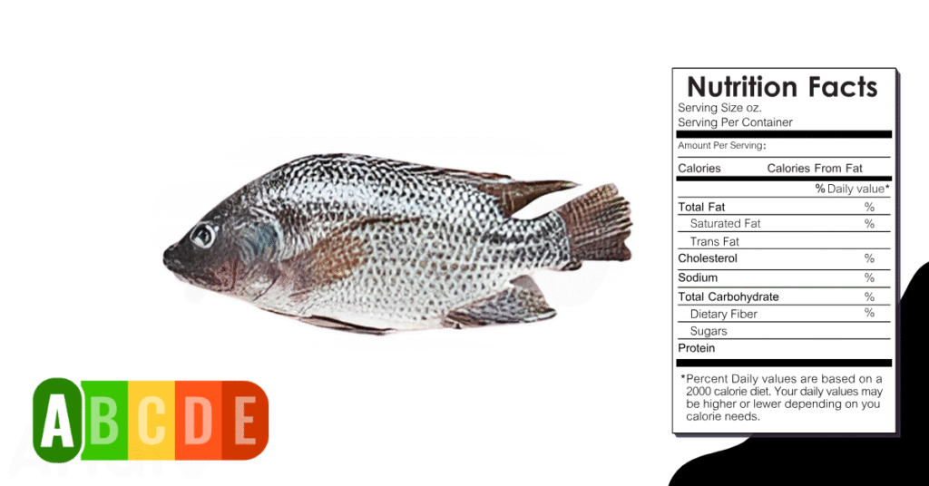 Tilapia nutrition table and nutrition facts.