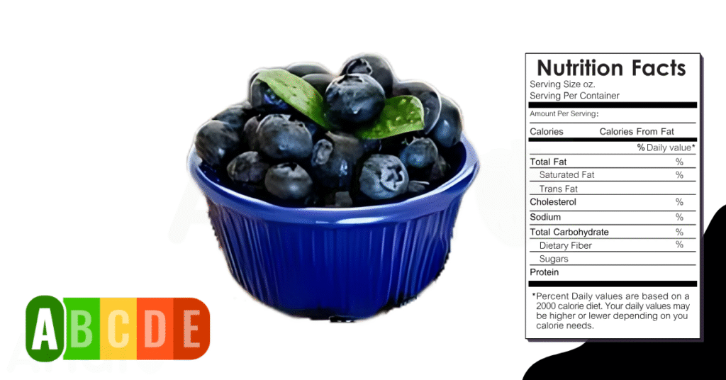 Huckleberry nutrition table and nutrition facts.