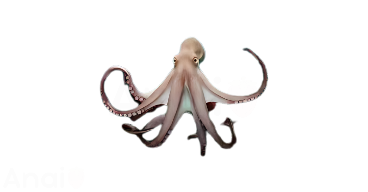 A close-up picture of octopus related to octopus nutrition facts, in white background.