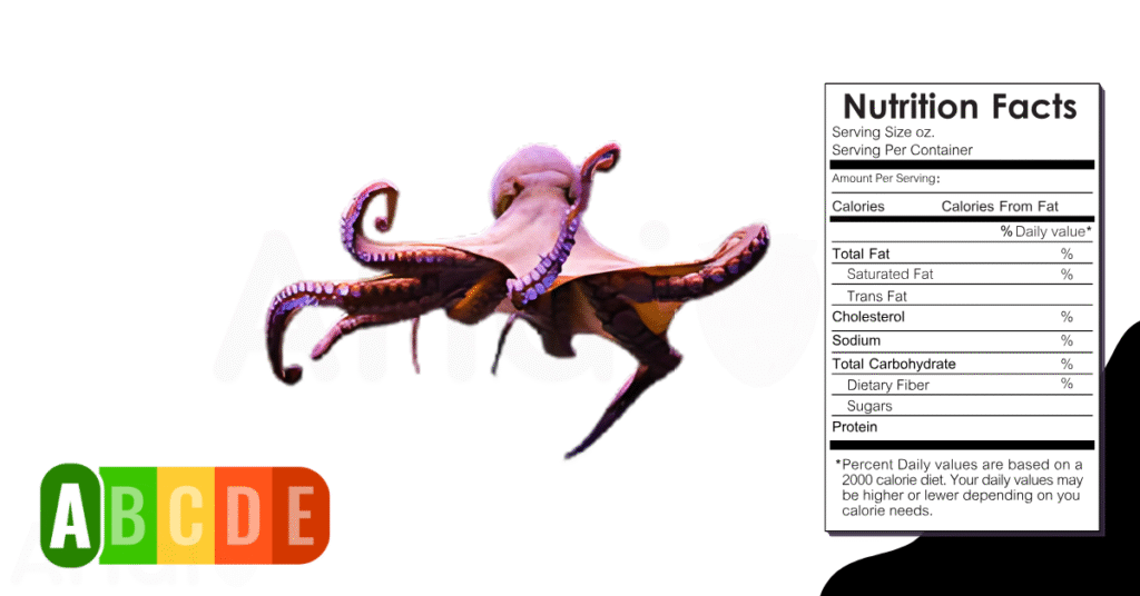 Octopus nutrition table and nutrition facts.