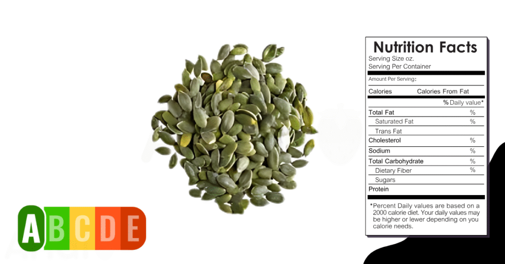 Pumpkin Seed nutrition table and nutrition facts.