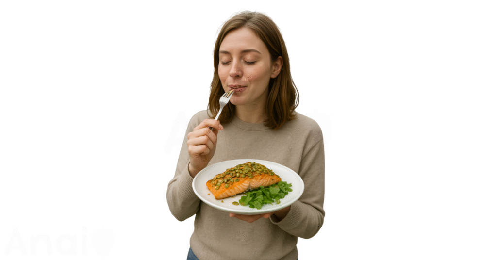 A person eating pumpkin seeds for weight loss.