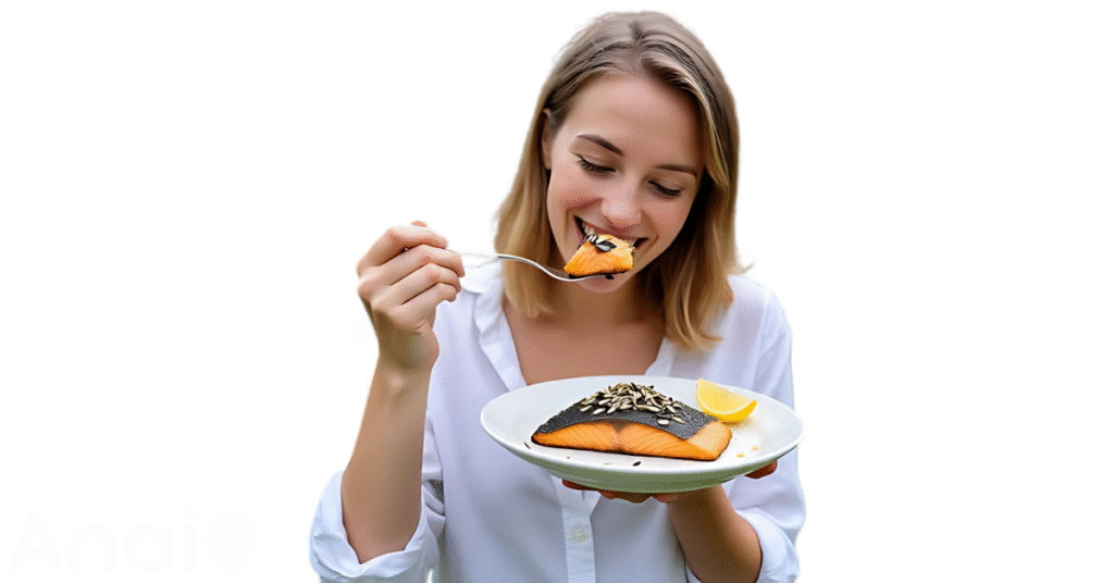 A person eating sunflower seeds for weight loss.
