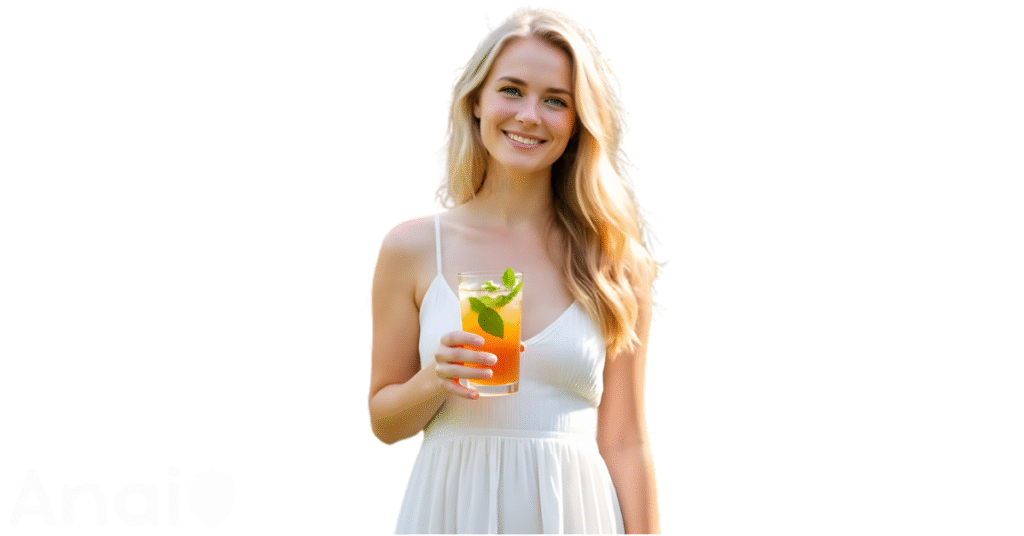 A person eating lemon balm for weight loss.