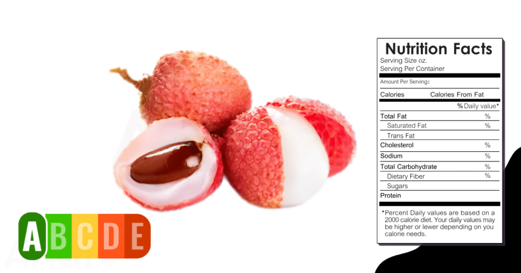 Lychee nutrition table and nutrition facts.