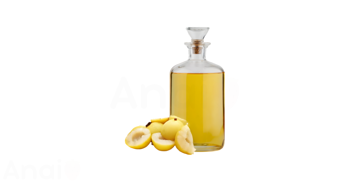 A close-up picture of marula oil related to marula oil nutrition facts, in white background.