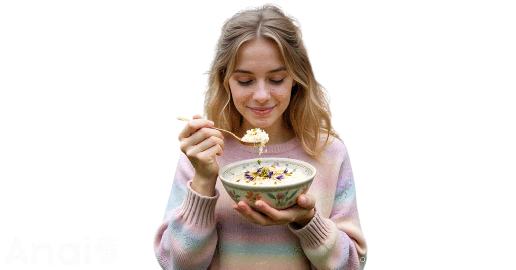 A person eating passionflower for weight loss.