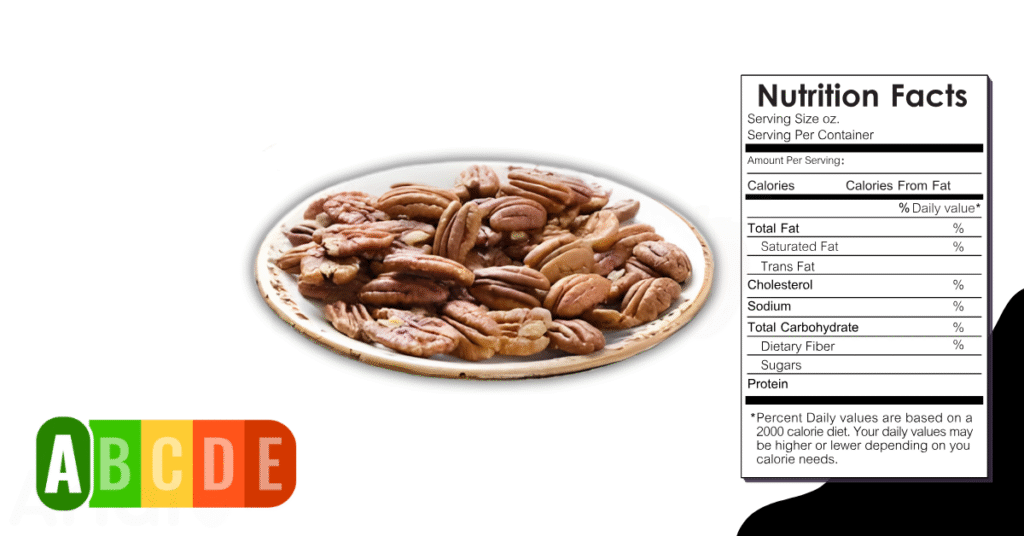 Pecan nutrition table and nutrition facts.