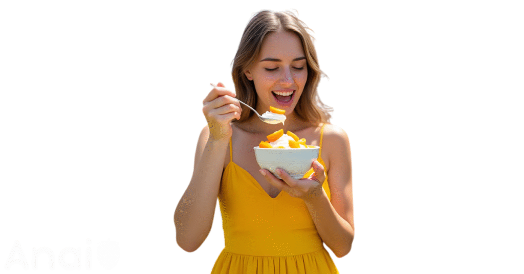 A person eating kumquats for weight loss.