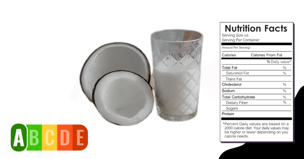 Coconut Milk nutrition table and nutrition facts.